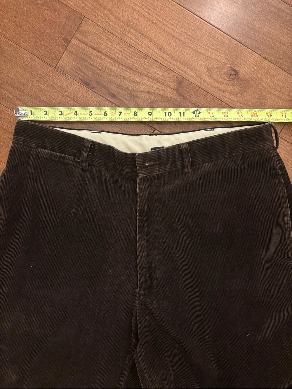 Polo Sport Ralph Lauren Corduroy Pants Mens 34 Size Brown-Missing Button